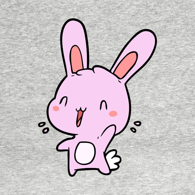 Cartoon Pink Rabbit by FunnyMoonCosmic